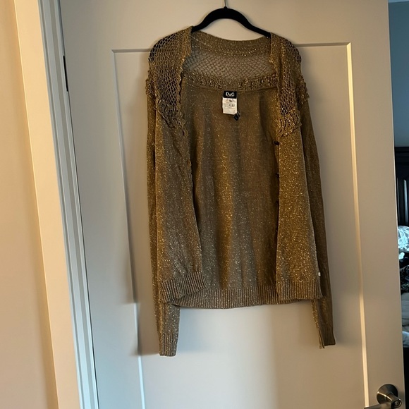 Dolce and Gabbana gold cardigan - Picture 2 of 8